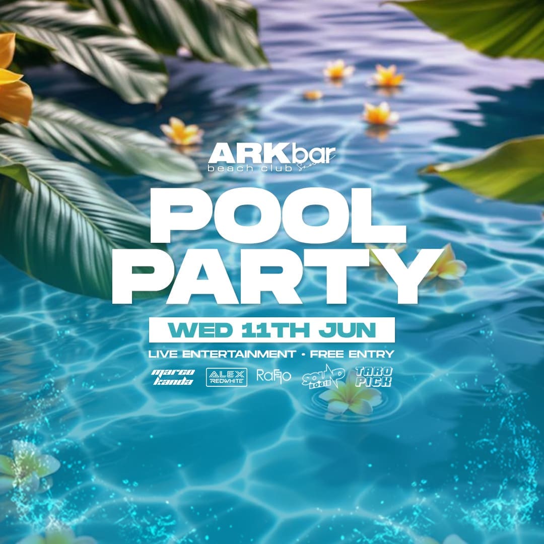 ARKbar Beach Club Pool Party on 11 June 2025 in Koh Samui, Thailand, with DJs, live entertainment, and vibrant poolside energy