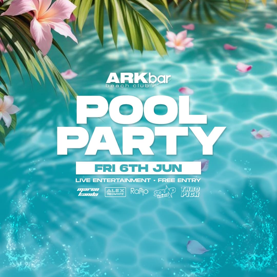 ARKbar Beach Club Pool Party on 6 June 2025 in Koh Samui, Thailand, with local DJs, dancers, and the best poolside party experience