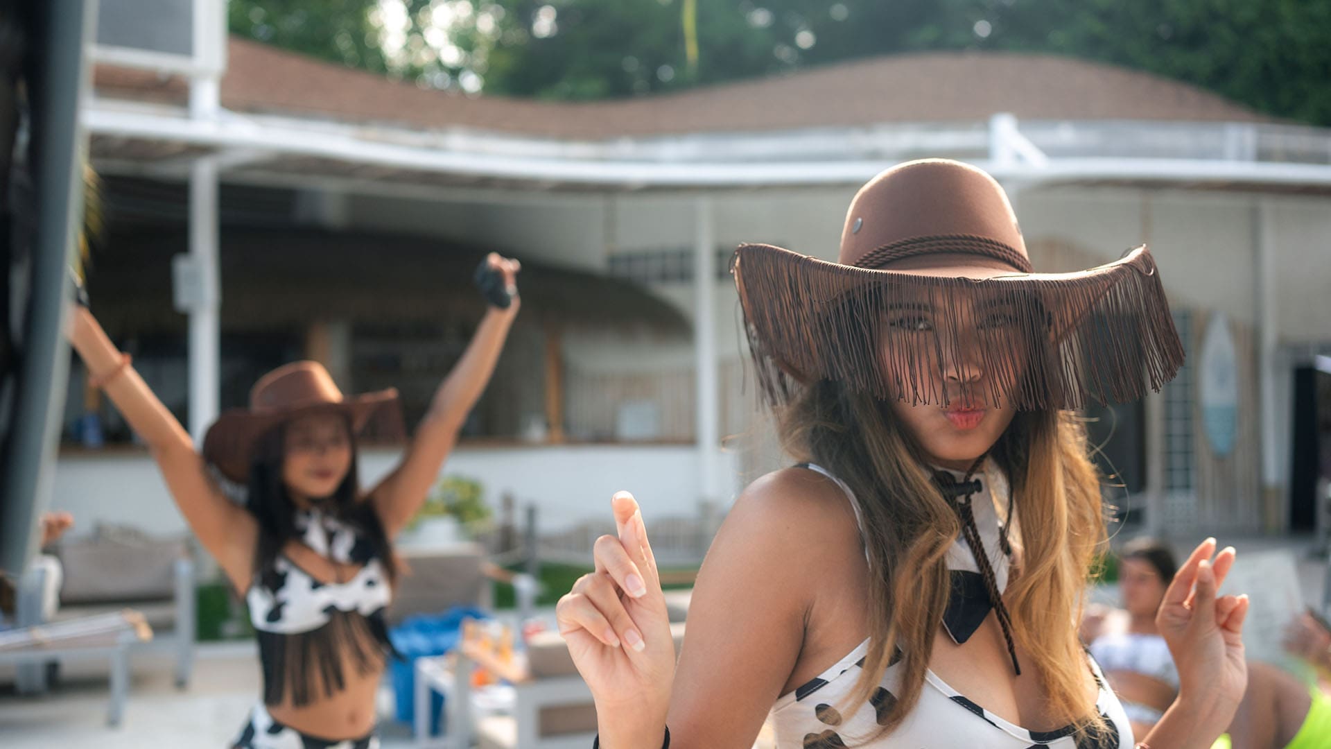thai girl in a cowboy hat